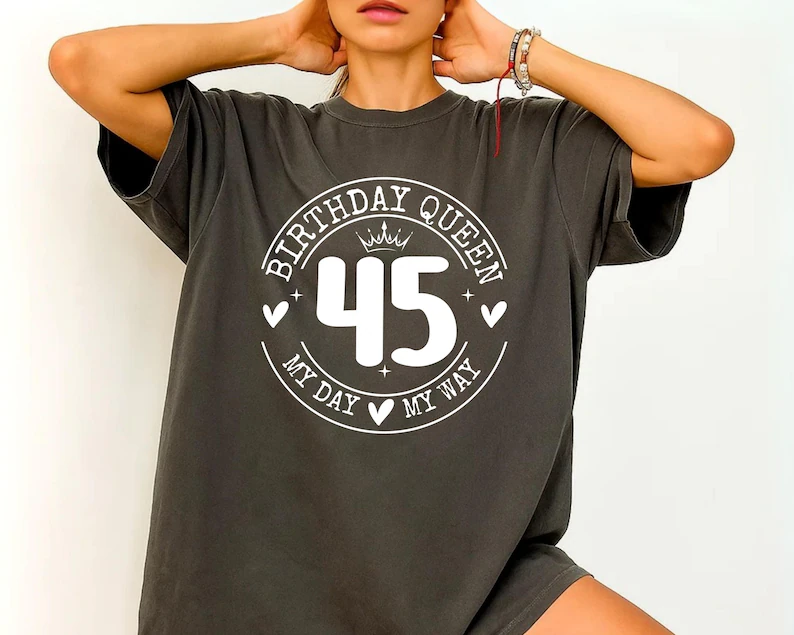 ThatLoveSVG's tweet photo. 45th Birthday Queen Svg png pdf, My 45th Birthday SVG, Birthday Queen Cut File, 45 Years Old SVG, Birthday Shirt Design https://t.co/ipEjwJFcjy via @Etsy #shopindie #etsyvintage #etsygifts #shopsmall #etsyfinds https://t.co/9yO6WEnNrr