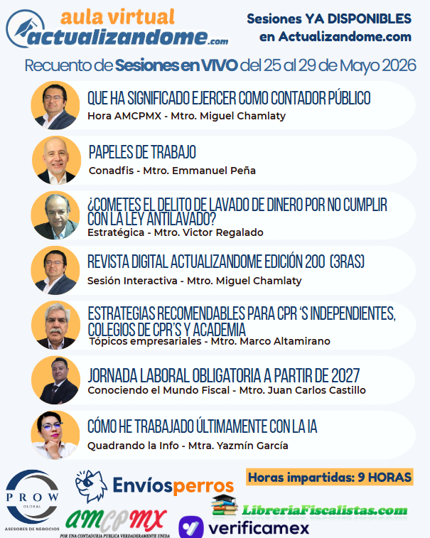 CTI_actualiza's tweet photo. 🎓 La actualización no se detiene. 9 horas de capacitación, abordando temas #fiscales, #contables, #laborales, #empresariales y de #InteligenciaArtificial.

📚 Suscripciones 📲 WhatsApp 229 978 0197
☎️ 229 939 66 60

#BarraActualizandome #contadoresmexico https://t.co/9UoqWg9CrY