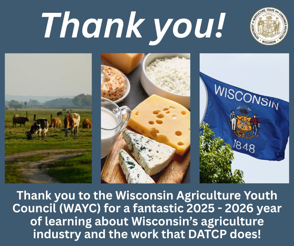 widatcp's tweet photo. The 2025 – 2026 Wisconsin Agriculture Youth Council (WAYC) held its final virtual session on May 7. https://t.co/mWf9GOc6G6