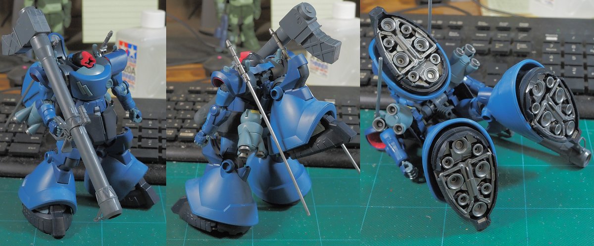 VOTOMS_SCOPEDOG's tweet photo. ドム＞アニメ見てないけど安くなり面白そうな形なので買ってパチ組しました。バズーカでかくて良いです。見せ場が足の裏なのか？普段見えないのが残念。次は続けて軍警ザク作ります。 https://t.co/MnE0Y39JA7