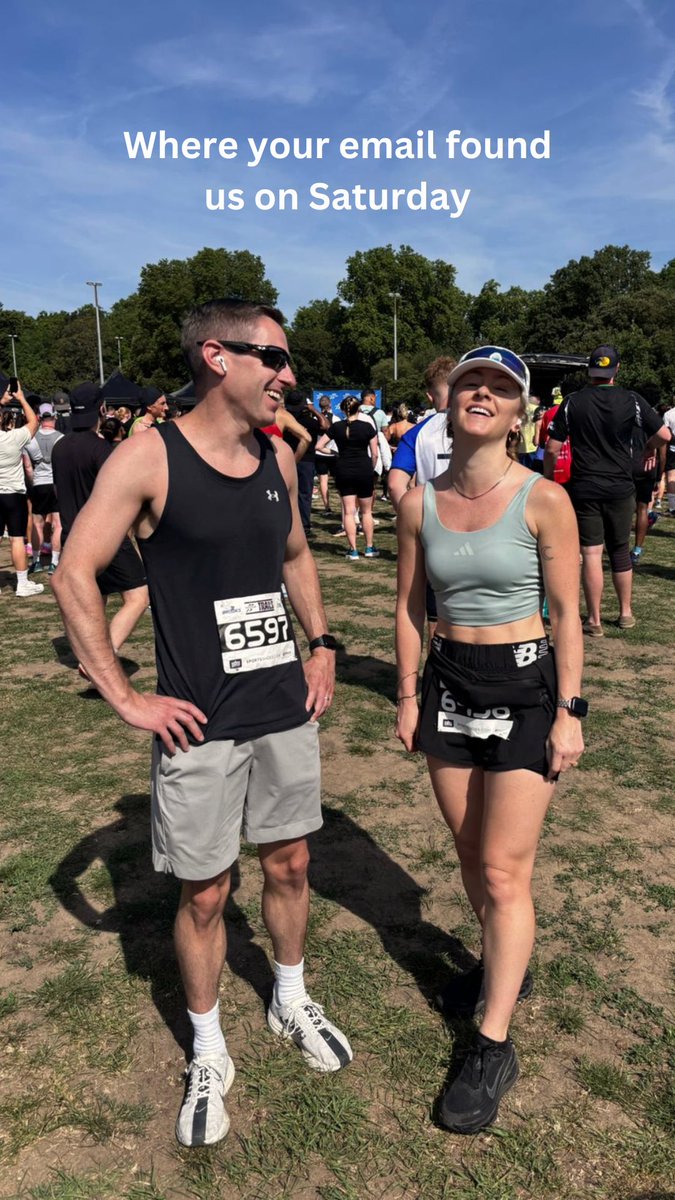 Brand_42's tweet photo. This weekend a couple of the team took part in the Battersea Half Marathon 👏

Congratulations to Jamie and Chloe - safe to say, beers were had to celebrate! 
Now rest up those knees until the next one 🫡

@RunThroughUK 
#halfmaraton #runthroughuk #whereyouremailfindsme https://t.co/PySw1UPX26