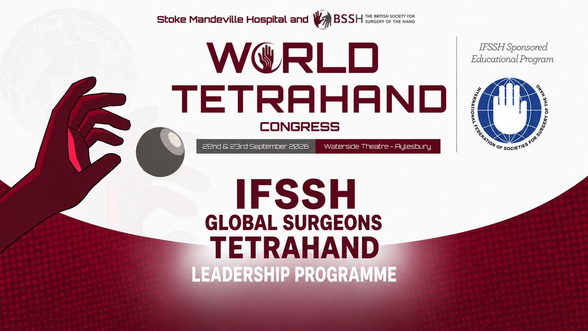 BSSHand's tweet photo. IFSSH Global Surgeons Tetrahand Leadership Programme - DEADLINE 15th JUNE 2016

3 funded places available to attend the World Tetrahand Congress from 22-23 September, followed by visits to UK units undertaking Tetrahand surgery. 

Find out more and apply: https://t.co/cGKDtn1T7t https://t.co/tblpUXVLAe