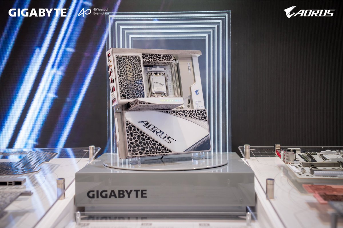 AorusOfficial's tweet photo. Live from #COMPUTEX2026! We are celebrating with an ultimate giveaway, featuring the Z890 AORUS ELITE #DUOX motherboard, built to push your gaming Plus Ultra! 🤩🔥

Swipe through our booth zones to check out our latest tech, find your favorite space, and win! Head to our Instagram Post to join now: https://t.co/61AbKUd7Ad

📅 Duration: Now - 2026.06.10
🏆 Winner Announcement: 2026.06.18
🎁 On-site Bonus: Show your completed comment screen at our booth to receive an extra AORUS CHIBI Keycap Charm! 🌟

Join now and drop by our booth to see us live!
📍 GIGABYTE Booth @ TaiNEX 1, 4F #M0520

#ENTERINFINITY