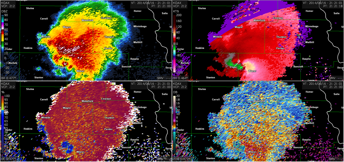weather_history's tweet photo. June 16, 2014:

One of the 2010s' most unique tornadic events saw a cyclic cell spawn four EF4s in northeast Nebraska. For much of the storm's life, two violent wedges were on the ground at the same time. Pilger took a devastating direct hit. Two people were killed.

#wxhistory https://t.co/3aO8EKtWWC