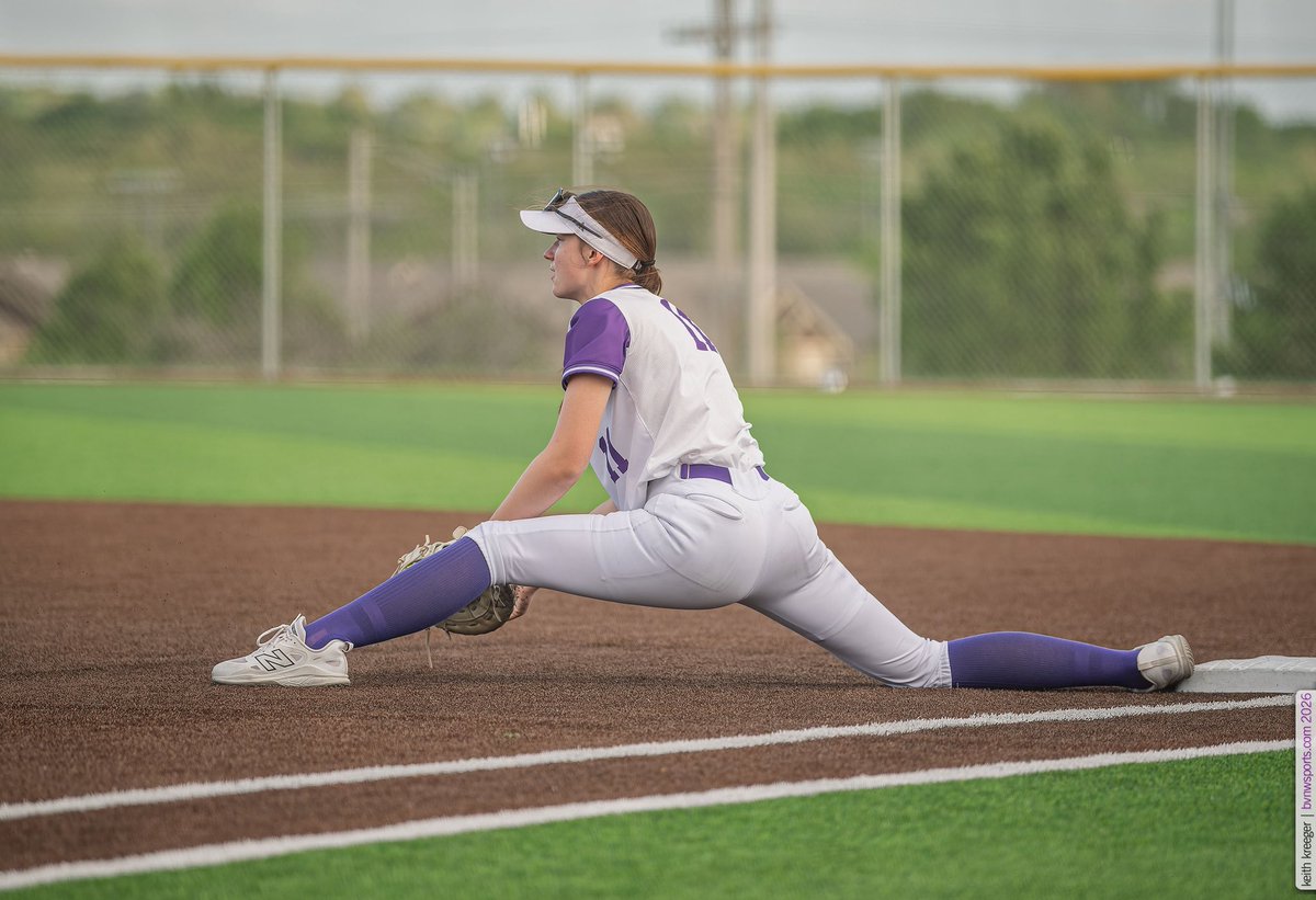 SoftballSkies's tweet photo. Congratulations to sophomore Maddy Veldman on being a Second Team selection on the 2026 All EKL team as an infielder. Maddy is an offensive weapon in the middle of our lineup and a defensive anchor at first base. Excited to see what she does in her final two years as a Husky.💜🖤 https://t.co/hkzHhc0IbT