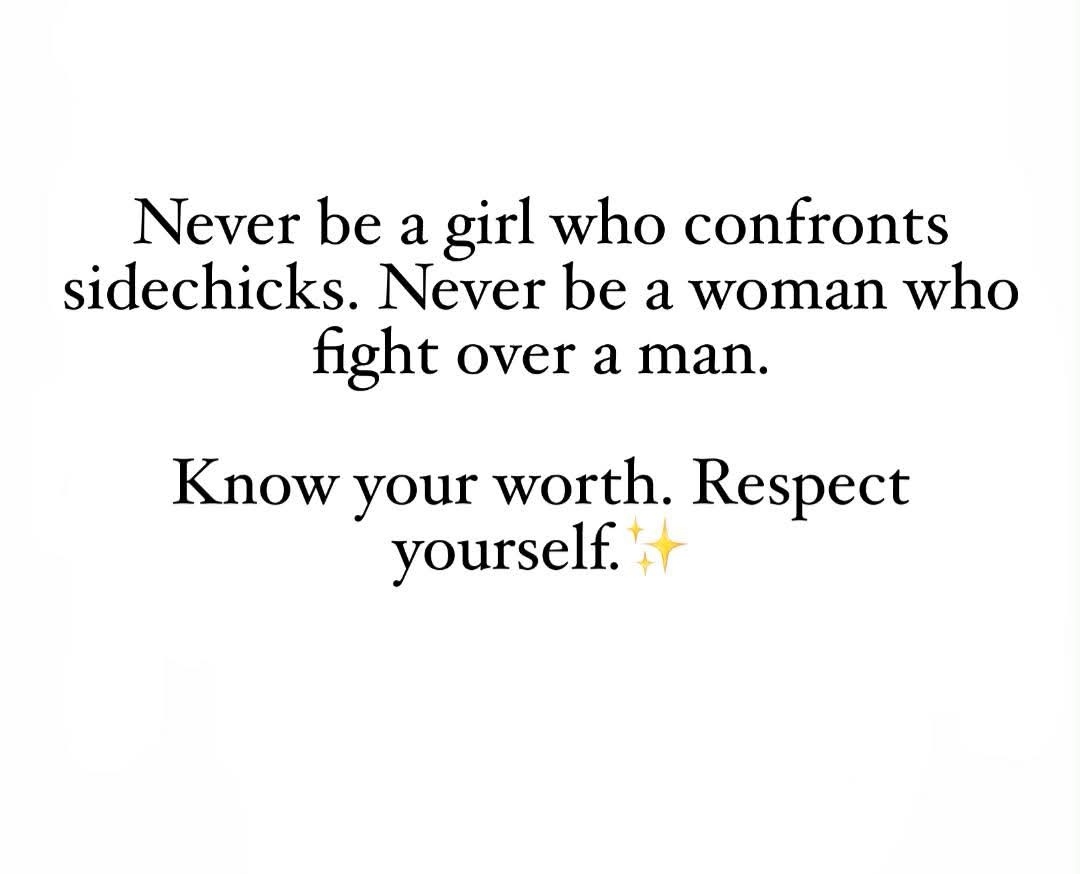 KaroroMitchelle's tweet photo. Never be the woman who chases answers from another woman. https://t.co/eU55AoPSO9