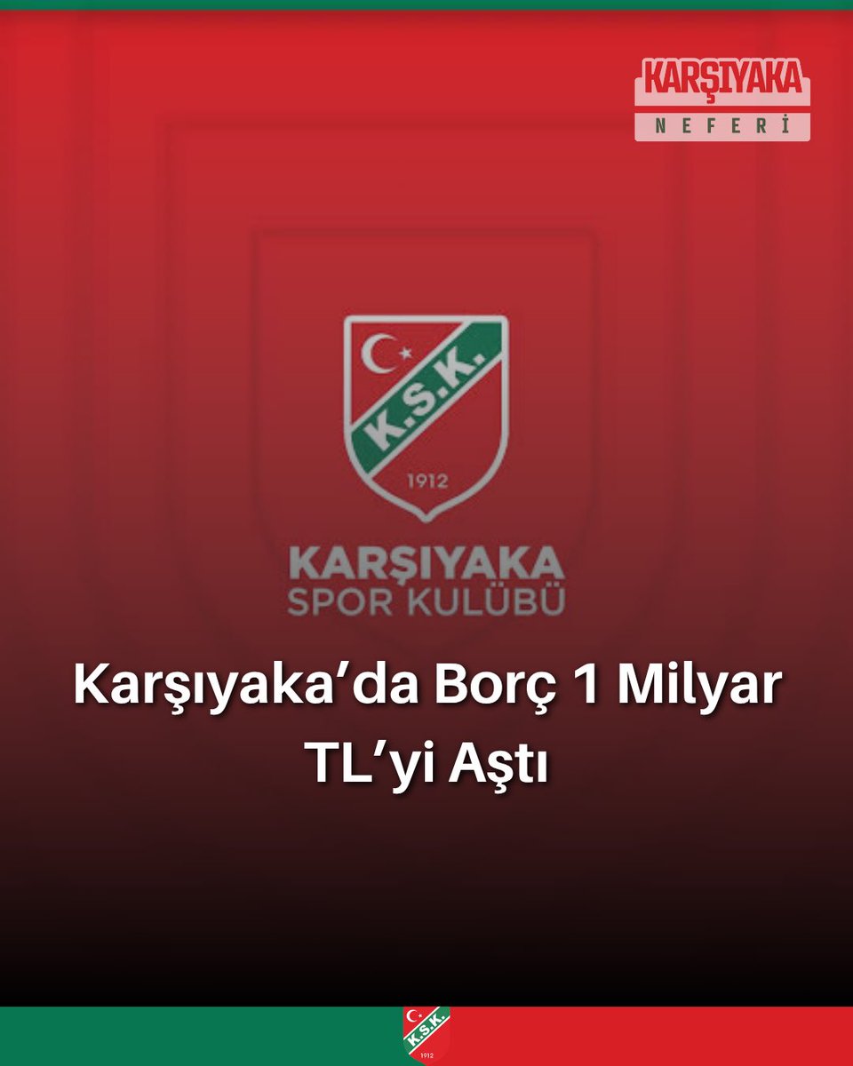 karsiyakaneferi's tweet photo. Karşıyaka Spor Kulübü’nün bugün gerçekleştirilen Olağan Mali Genel Kurulu’nda kulübün güncel borç durumu açıklandı.

31 Mart 2026 tarihli bilançoya göre Karşıyaka’nın toplam borcu faizsiz olarak 647 milyon TL, faizler dahil edildiğinde ise yaklaşık 1 milyar 100 milyon TL olarak duyuruldu.

Öte yandan, 27 Şubat 2026 tarihinde gerçekleştirilen Divan Kurulu seçimli kongresinde kulübün toplam borcunun 868 milyon TL olduğu açıklanmıştı.

Mali Genel Kurul’da yapılan oylamanın ardından Başkan Aygün Cicibaş ve yönetim kurulu mali yönden ibra edildi.