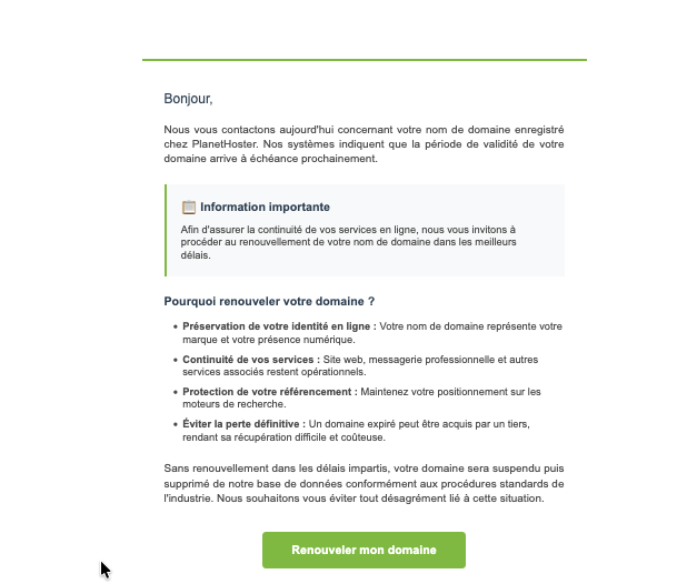 marcandrebeaul1's tweet photo. ⚠️ Campagne de #phishing usurpant @Planethoster détectée.

Expéditeurs : services@mt1.studioballatore.com

IPs : 2.59.171.11, 175.110.112.53, 175.110.122.62
MTA : https://t.co/myShjatIFp, https://t.co/2OiJpr9zeo, https://t.co/N5qwVTE3U0
#hameconnage https://t.co/EOXtFIH1Ln