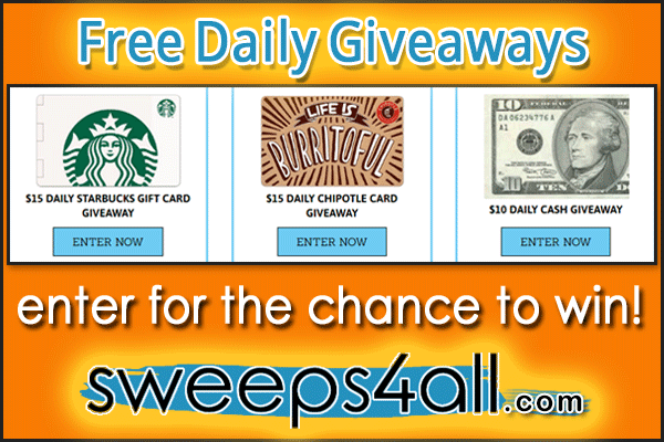 SweepsForAll's tweet photo. ☕Starbucks
🌯Chipotle
💸Cash

Enter to #win our FREE DAILY GIVEAWAYS: https://t.co/hxEcGdSNPq https://t.co/vDwS3kF0Fy