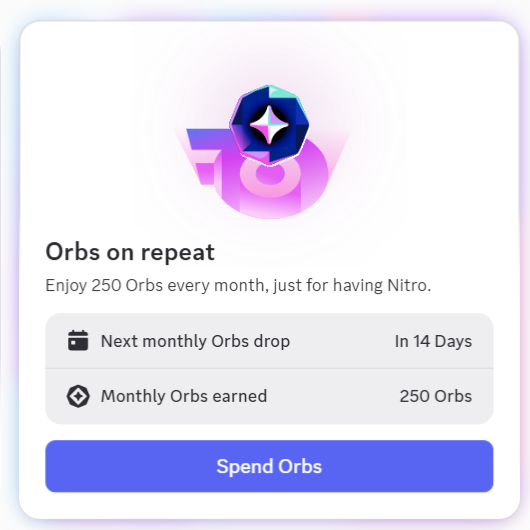 TurboR_VTech's tweet photo. discord offering me orbs i think they don't know what type of luxury i can afford every single day of my life (i have 17k obs already lul) https://t.co/iOoB9e5ozl