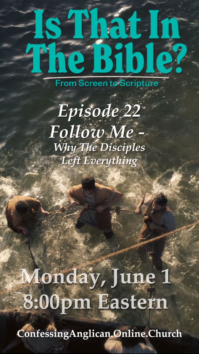 ConfessAnglican's tweet photo. Join us Monday night as we go back to the Miracle of the Fish, and see why the Disciples gave up everything to follow the man they had only just met.
Streaming live on Youtube, Facebook, X and https://t.co/DeuLtHpJYi https://t.co/A3ZAGl1qgq
