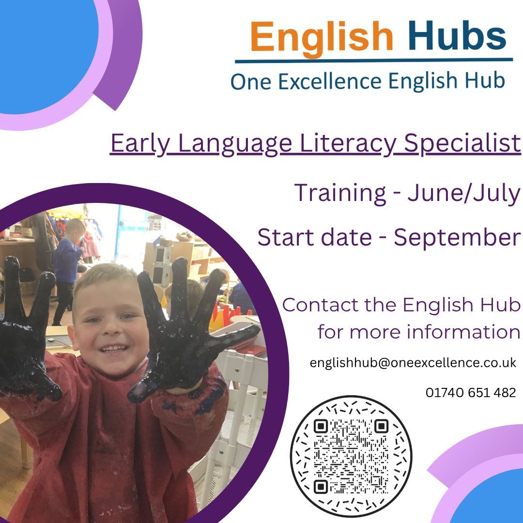 OneExcellenceEH's tweet photo. We’re excited to be expanding our work at One Excellence English Hub and are now recruiting Early Language Literacy Specialists to join our team.

Find out more and apply here
https://t.co/ro4THxKOsL

#EnglishHub #EarlyLanguage #Literacy #EducationJobs #Teaching #Durham #CPD https://t.co/Cdl9QG0th5