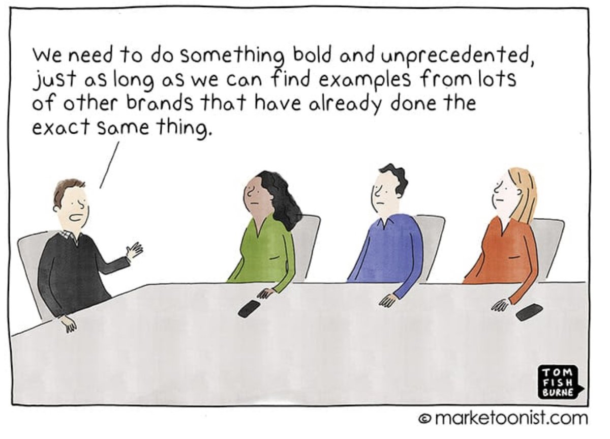 kaalicharan's tweet photo. "Innovative" in corporate speak: Doing exactly what everyone else is doing, but calling it disruptive. 📉🙃 https://t.co/dwc63GZzr0