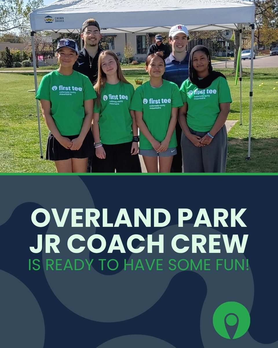FirstTeeCRM's tweet photo. Overland Park Jr Coach crew looking good and ready to have some fun today! 

At First Tee – CRM, every session is a chance to grow confidence, build friendships, and learn skills that last far beyond the course. 

Learn more: https://t.co/dzHBQHcMCz https://t.co/RNEvoFYraD