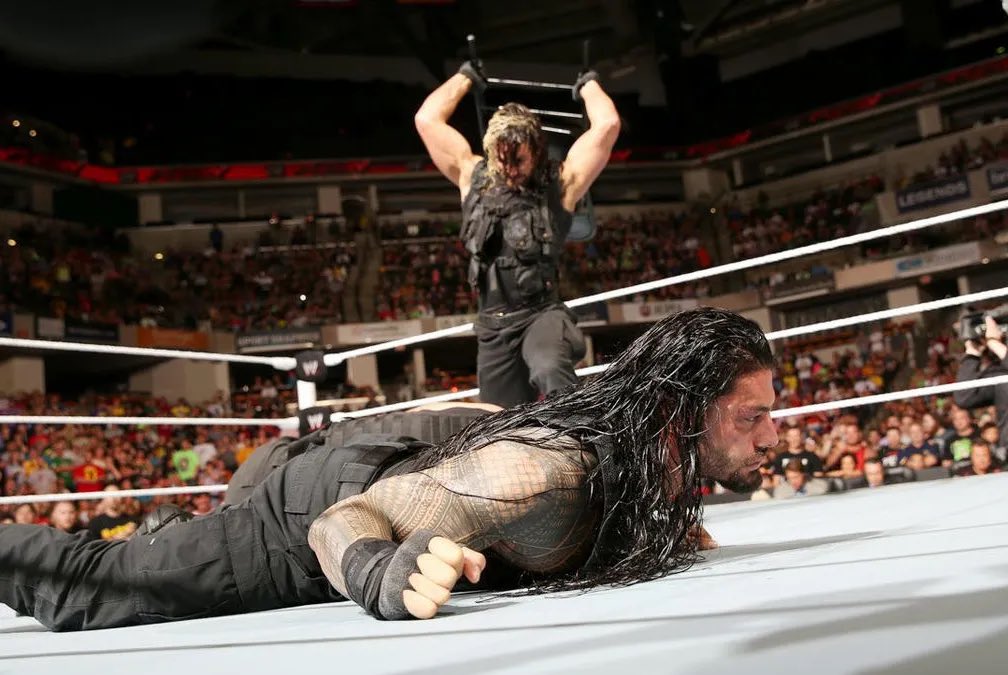 stillreal2us's tweet photo. Next time someone tells you to move on just remember that Roman Reigns is still pissed about Seth Rollins turning on The Shield 12 years ago https://t.co/7zZrUj5jNu