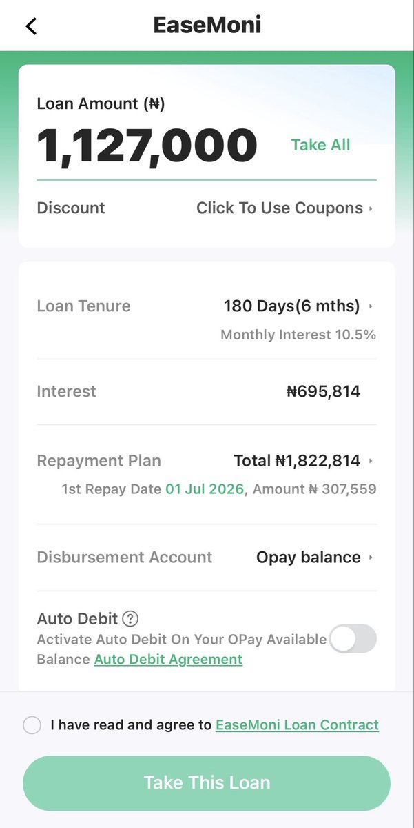 Jadamzly's tweet photo. @OPay_NG @Easemoni_Ng_ 
See how you are milking Nigerians with crazy interest rates? @gtbank many thanks for truly helping our growth. @NGRPresident how would SMEs thrive with the kind of interest rates Opay is slamming on us?

 @cenbank @NDICNigeria https://t.co/7RiJeOICQa