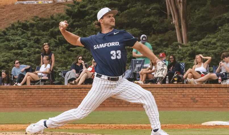 OverSlot_'s tweet photo. TRANSFER: Samford RHP Zak Spurrier has entered the portal. Spurrier threw 34.2 innings this spring and punched 37 tickets. He was named First Team All-SoCon. 

Up to 99 mph w/heavy fastball usage, but will flash a slider and a changeup. https://t.co/jOOyDR9zdX