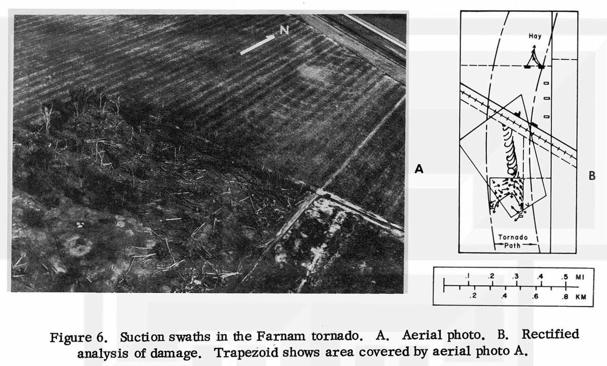 June 18, 1975: A family of eight tornadoes impacted a 131-mile path ...