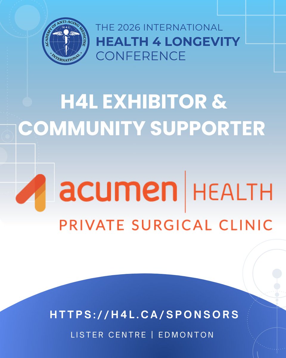 H4Longevity's tweet photo. We're excited to welcome Acumen Health as an exhibitor at #H4L2026!

Acumen is a private surgical &amp; rehabilitation clinic offering expedited consultations, medical imaging, orthopedic surgery, joint replacements, rehabilitation, and general surgical services—no referral required. https://t.co/3hiaU944bm