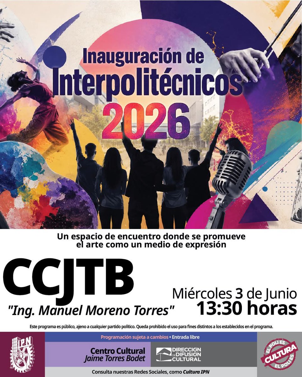 ICOMMx's tweet photo. Actividades
Dirección de Difusión Cultural del IPN
@IPN_Cultura https://t.co/qCITCYaiyG