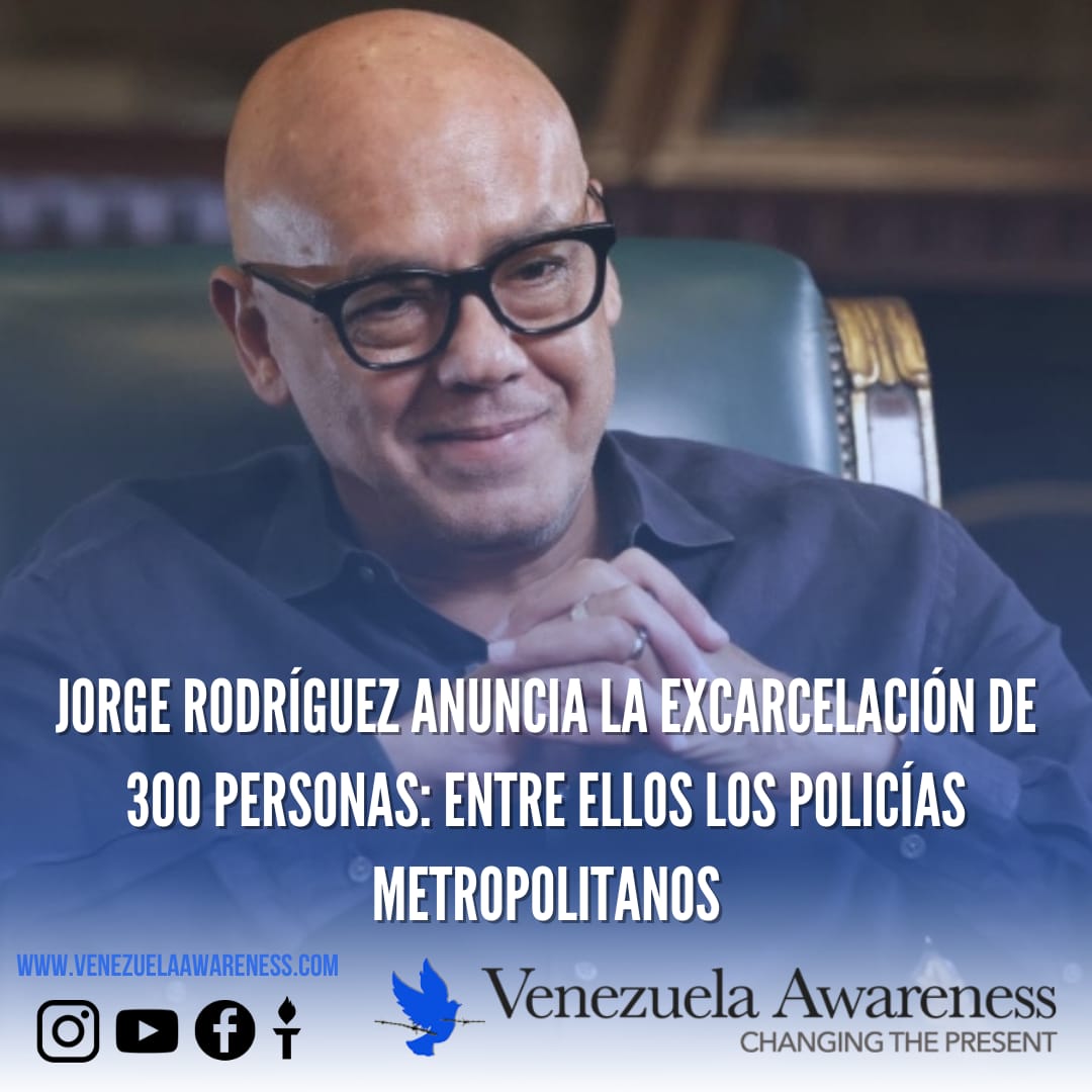 VenezuelaAF's tweet photo. 🚨EXCARCELACIÓN MASIVA ANUNCIADA POR RODRÍGUEZ🚨

Jorge R., presidente de la AN chavista, anunció la excarcelación de 300 personas entre el 18 y el 23/05, como parte de un proceso de beneficios judiciales que “trasciende la ley de amnistía”.
https://t.co/5yPKbAYfc4 https://t.co/GNerRS0F68