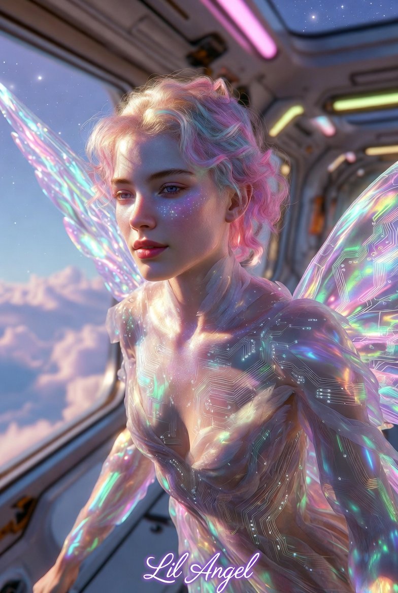 CLAngelillo's tweet photo. Lost in the glow between stars and circuits 🌌💫
Soft lights, stronger wings. Even in the vast unknown, I shine exactly as I am.
Lil Angel, signing in from orbit 💖
#LilAngel #CyberFairy #SpaceAngel #DigitalWings https://t.co/qCwRyXYVMc