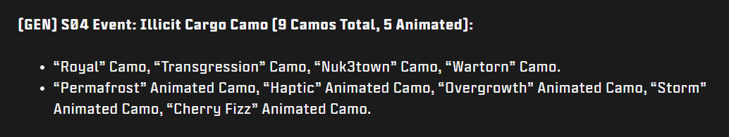 DETONATEDcom's tweet photo. FIRST LOOK at 'Cherry Fizz' (BO3) Camo in Black Ops 7 Season 4:

💥 Available via 'Illicit Cargo' Event - Featuring 9 Black Ops 3 Camos! https://t.co/jNypyxqu6z