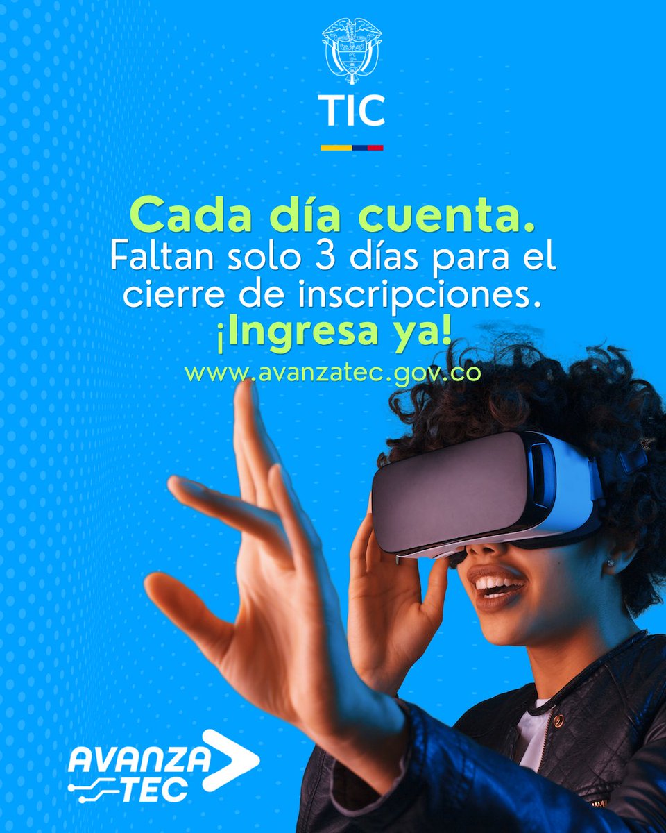 TalentoDigCol's tweet photo. Tu transformación digital empieza hoy. Cientos de personas ya se están capacitando en las áreas con mayor demanda laboral: Inteligencia Artificial, innovación y desarrollo tecnológico. 🧠💡

🔗 Asegura tu cupo en: https://t.co/vsxavdK9Ok
Cierre: 4 de junio
 
#AvanzaTEC2026 https://t.co/TADZOTkVTk