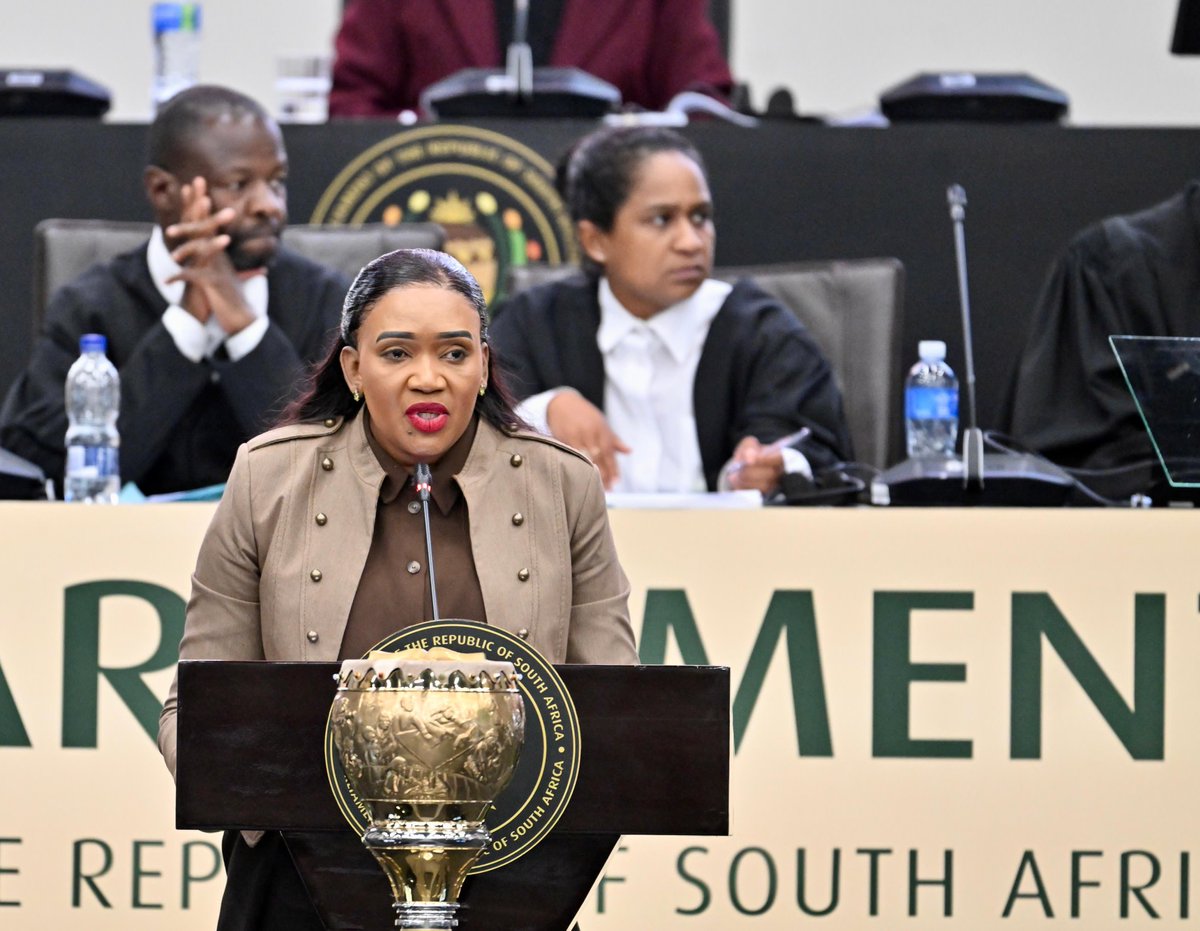 ParliamentofRSA's tweet photo. Members of the National Assembly are debating Budget Vote 1 for the Presidency following its tabling by President Cyril Ramaphosa in the National Assembly. The debate provides Members with an opportunity to scrutinise the Presidency’s plans, priorities and budget allocations, while assessing progress in advancing government’s programme of action and addressing the country's key challenges.
#7thParliament 🇿🇦
#BudgetVote1