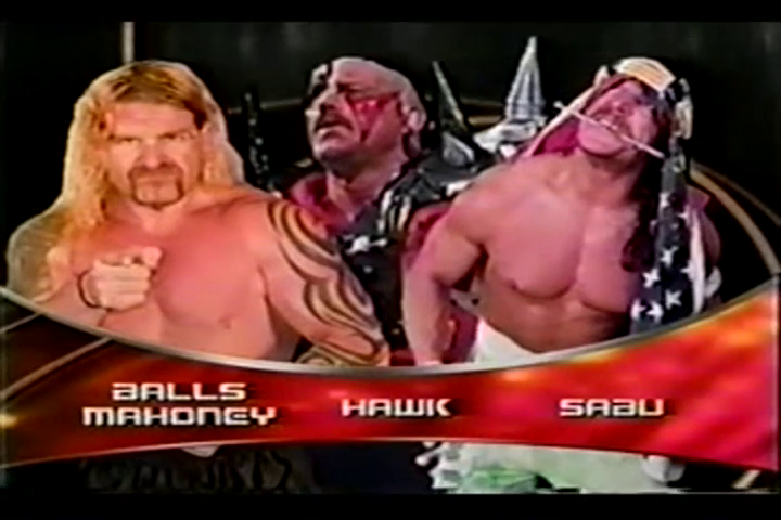 KrisPLettuce's tweet photo. Balls, Hawk &amp; Sabu is one heck of a 2003 indie main event trios team. https://t.co/yQ9VAL9g7N