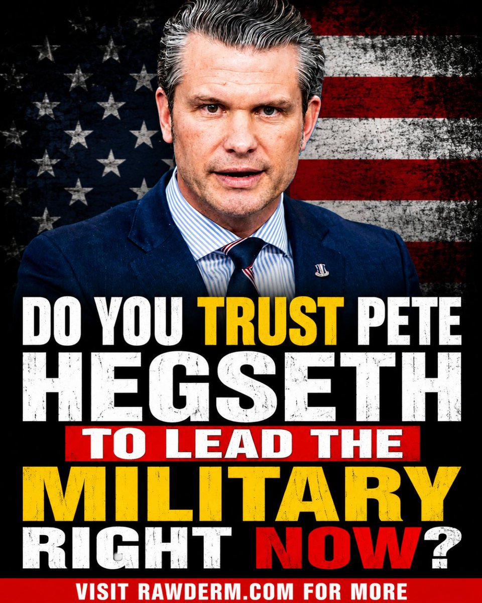 Freshscenez's tweet photo. Pete Hegseth leading the Defense Department — supporters say it's exactly the kind of America First leadership the Pentagon needed. Out with the bureaucrats, in with a patriot focused on real security and real results. 🇺🇸🦅

Who's standing behind the choice? Drop it below. 👇 https://t.co/vYutL7f6pU