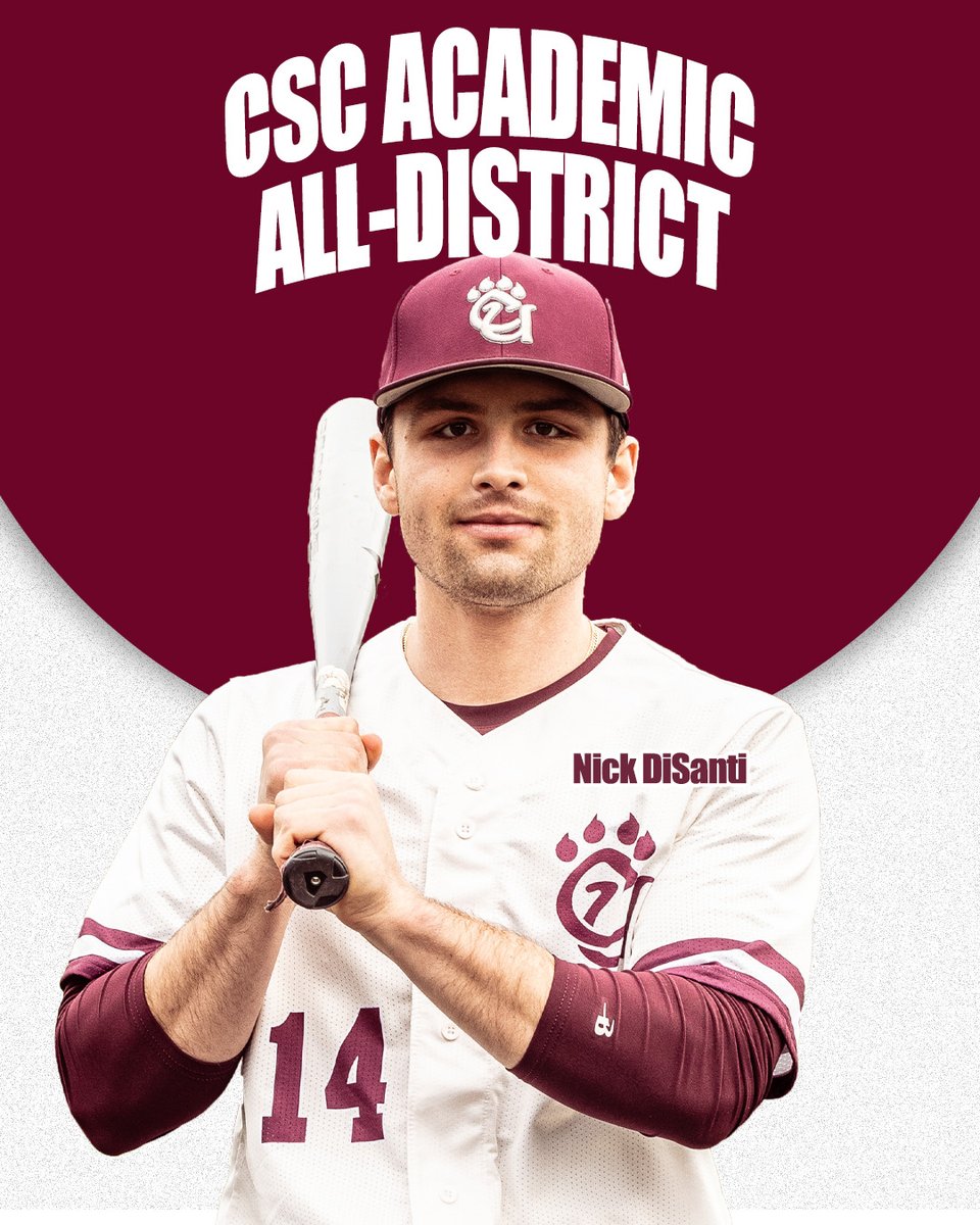 cumountainlions's tweet photo. For the second straight year, @ConcordBaseball's Nick DiSanti has been tabbed CSC Academic All-District after earning All-MEC and carrying a 3.87 GPA https://t.co/4oNyvhGXCz