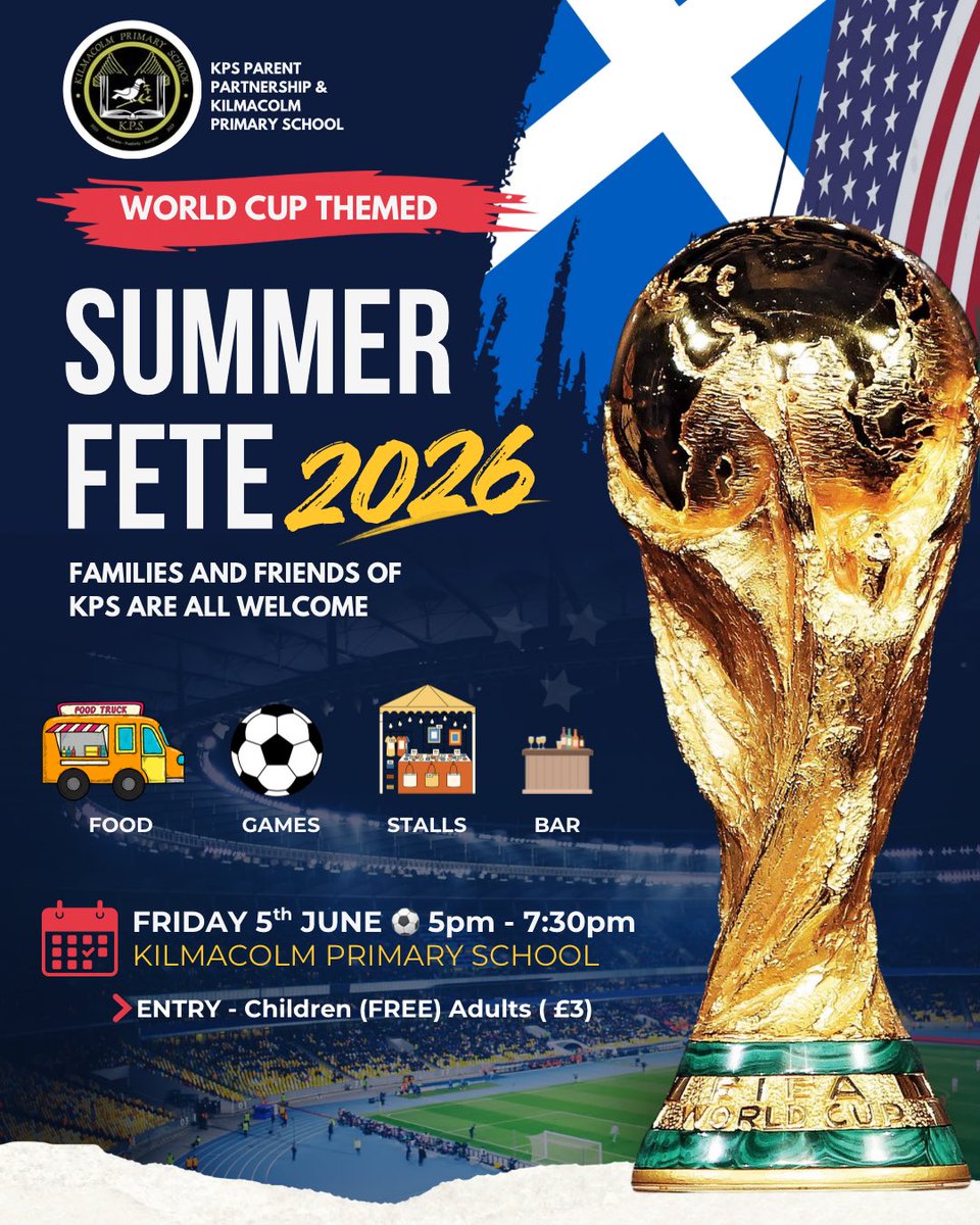 KPS_Partnership's tweet photo. FRIDAY 5th JUNE, 5pm to 7:30pm. Family and friends are all welcome to come along and enjoy the fun, games and atmosphere, as well as the food van, bar and stalls. SCORE!!! Entry - Children go free, and adult tickets are £3.
https://t.co/Diev88AA5P https://t.co/hkUMNIDjgW