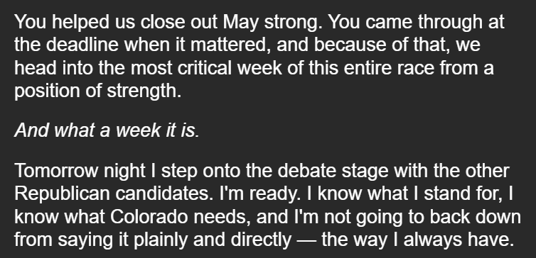 KyleClark's tweet photo. NEW: Gubernatorial candidate Victor Marx says he will debate his GOP opponents on 9NEWS tonight after avoiding and backing out of previous debates and forums.

Marx made the announcement in a fundraising email to supporters last night. https://t.co/oerOJzf26F
