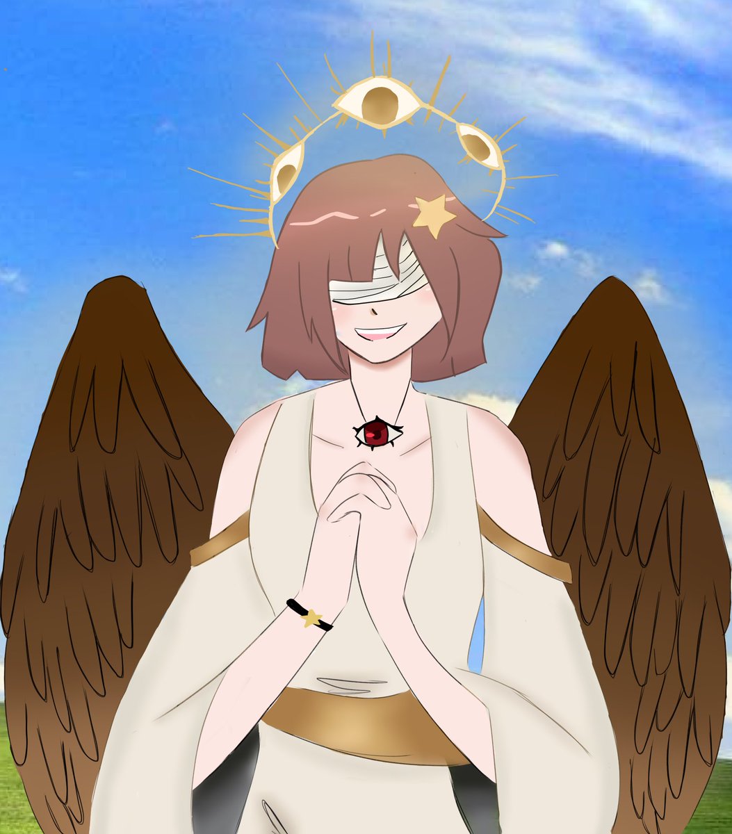 LumynotLua's tweet photo. Ola Star!! Vi que todavía no eliminan comunidad, así que aquí un dibujo de star versión angelical 
(Les juro que si es Star) https://t.co/RnWiSFhcpt