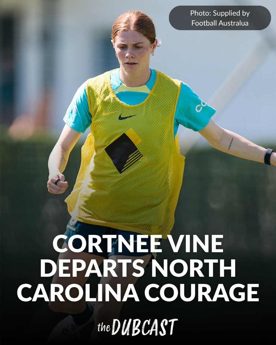 DubcastRBA's tweet photo. Cortnee Vine is on the move after the North Carolina Courage announced a mutual termination of her contract. 

Could a return to the A-League Women be on the cards for the Matildas forward? https://t.co/9vshXZj8U3