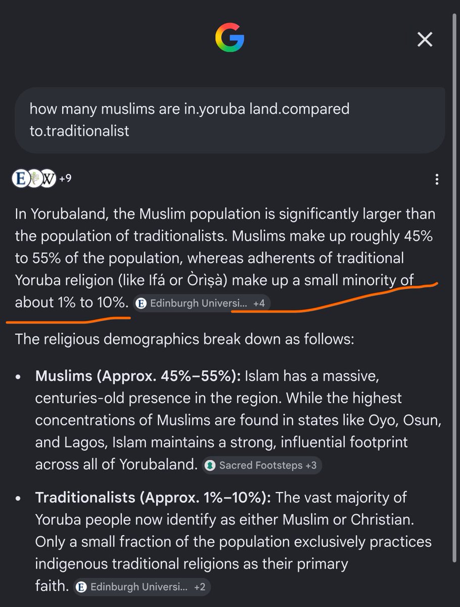 SSGISHERE's tweet photo. @alhaadiahmad @SSGRETURNS @weirdlyseen @IdrisAOni1 But normally, the clown thinks the majority of people in Yoruba land are traditionalist 😂 https://t.co/FqYttsjSCf