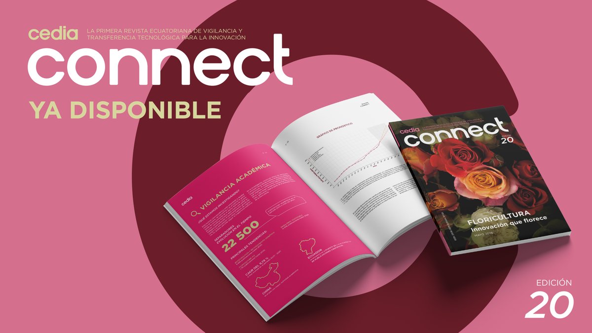 CEDIAec's tweet photo. 🌹📖 Ya está disponible la edición 20 de CONNECT.

En esta nueva entrega exploramos cómo la floricultura ecuatoriana está evolucionando más allá de la producción tradicional para convertirse en un sector impulsado por la investigación, la innovación tecnológica, la sostenibilidad y la capacidad de adaptación a mercados globales cada vez más exigentes.

Esta edición también marca un hito para CONNECT: 20 números dedicados a analizar sectores estratégicos desde la conexión entre ciencia, tecnología, innovación y desarrollo productivo.

🌎 Más que flores: innovación, sostenibilidad y tecnología para crecer en el mundo.

🔗https://t.co/J9hlCs1AUE