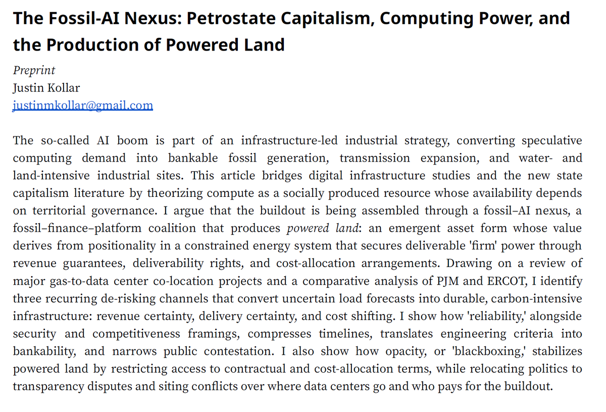 arne__ness's tweet photo. https://t.co/sxkFEQQC63
imo really agenda-setting work on the nexus between AI data center development and the US natural gas industry. very clearheaded https://t.co/cZHjODR5rZ