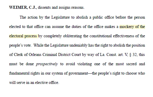 segalmr's tweet photo. The dissenting justices said the state legislature's actions:

*make "a mockery" of the electoral process;

*imply that the legislature can simply "nullify" election results; and  

*constitute a "political coup." https://t.co/oD0APaCDit