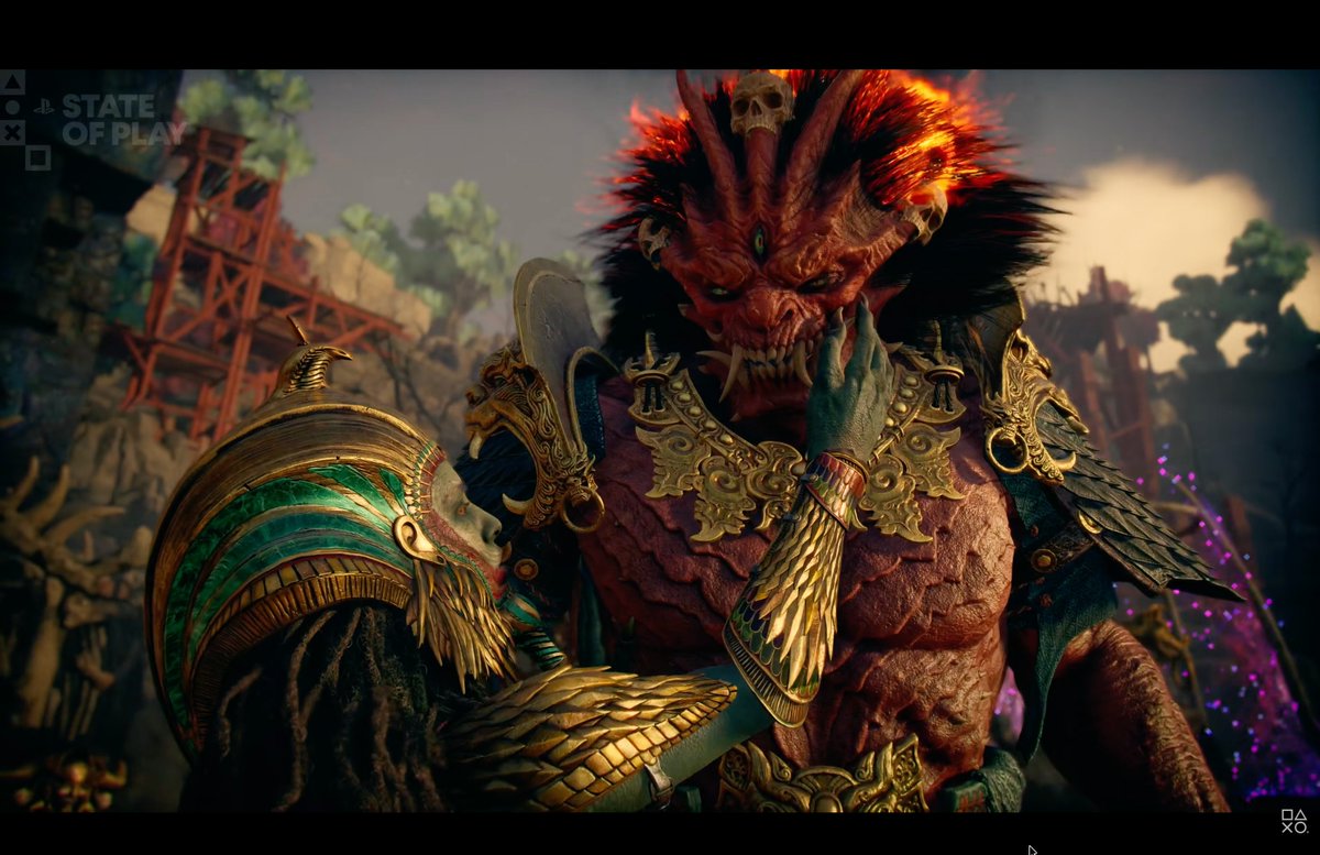 SynthPotato's tweet photo. GOD OF WAR: LAUFEY is the NEXT title in the God of War franchise

Here are the highlights:

- Takes place in the afterlife of the Gods, seemingly during the events of GoW2018

- Faye will be the star of the game, Played by Deborah Ann Woll (Daredevil, Karen)

- Kratos plays a massive role in pushing Faye forward in her adventure and seems to feature quite often in the game

- There are multiple mythologies featured

- Laufey has a CUBE companion and a talking sword

- Combat and navigation brings back manual jumping for the first time since Ascension, including aerial combat

- Faye has a magical ability to release energy from her arm for special abilities in combat by pressing R2

- Faye's sword is magical and has some insane abilities in combat which is combined with the new aerial combat to make some seriously sick combos

- Coming soon, no release date yet.

This game looks absolutely incredible, We got 20 minutes of gameplay so this must be very far along in development, likely coming next year. Cannot wait!