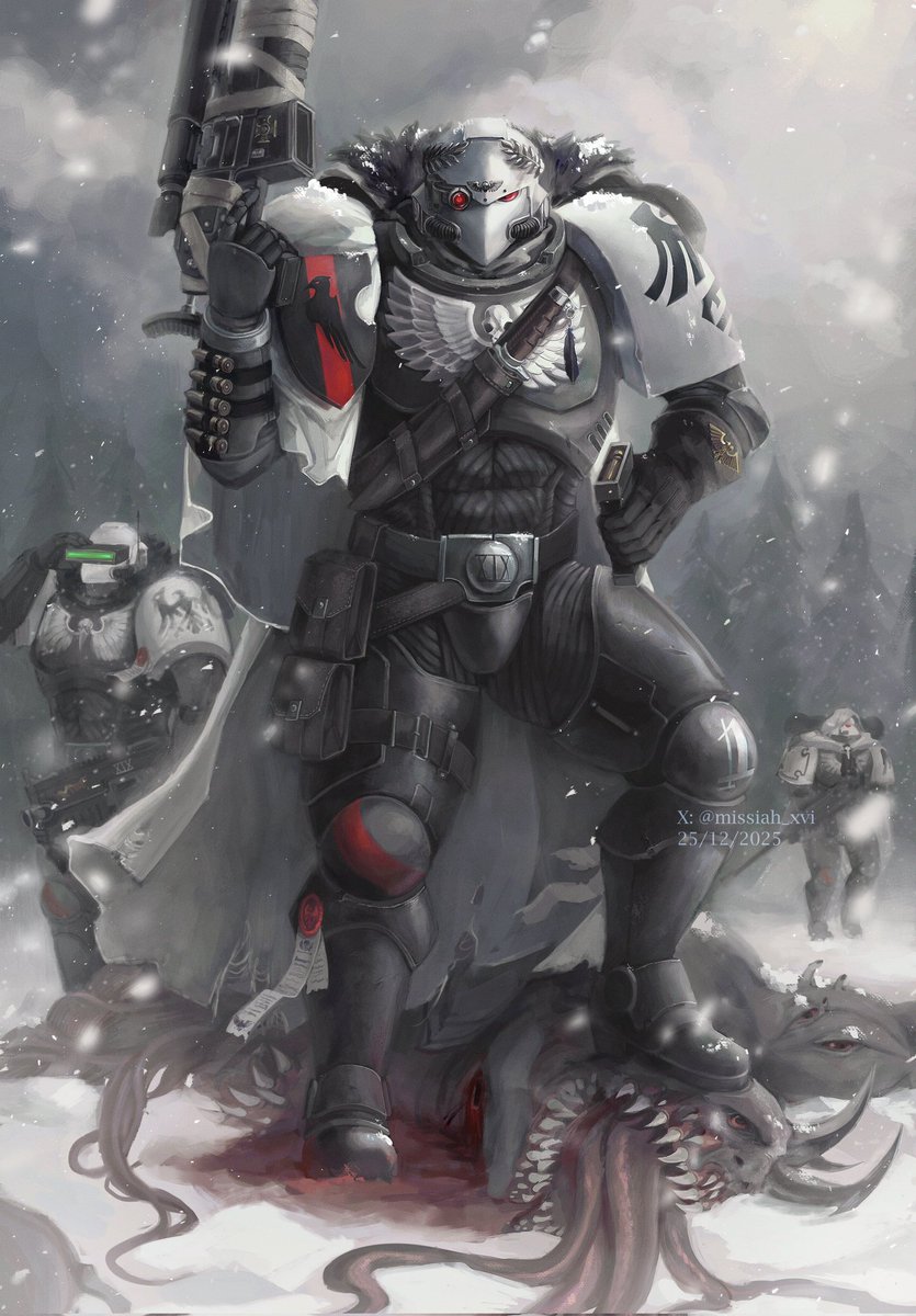 AustinJtodd's tweet photo. I like how in lore, Raven Guard are described as more lean and wiry than other Astartes and often mocked by other Astartes but yet when they throw knuckles, the Dark Angels called it a "Pleaseant sight to behold" (During the Thramas Crusade)

Aet by @missiah_xvi https://t.co/3F3UhVrRdz