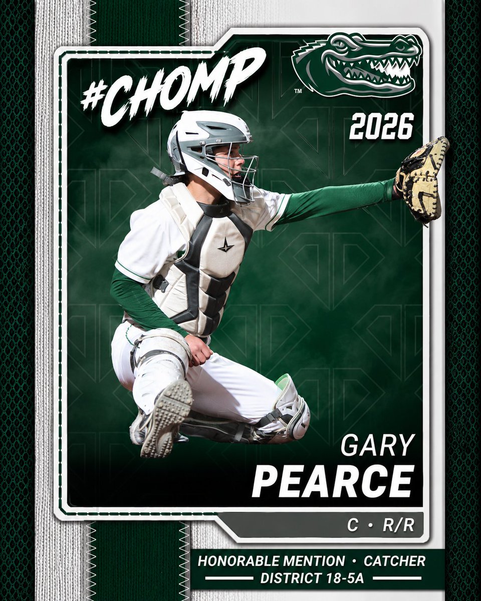 GatorWfBaseball's tweet photo. Congratulations to @GaryPearc3 on earning honorable mention catcher!
#CHOMP https://t.co/QNXA1jXudG
