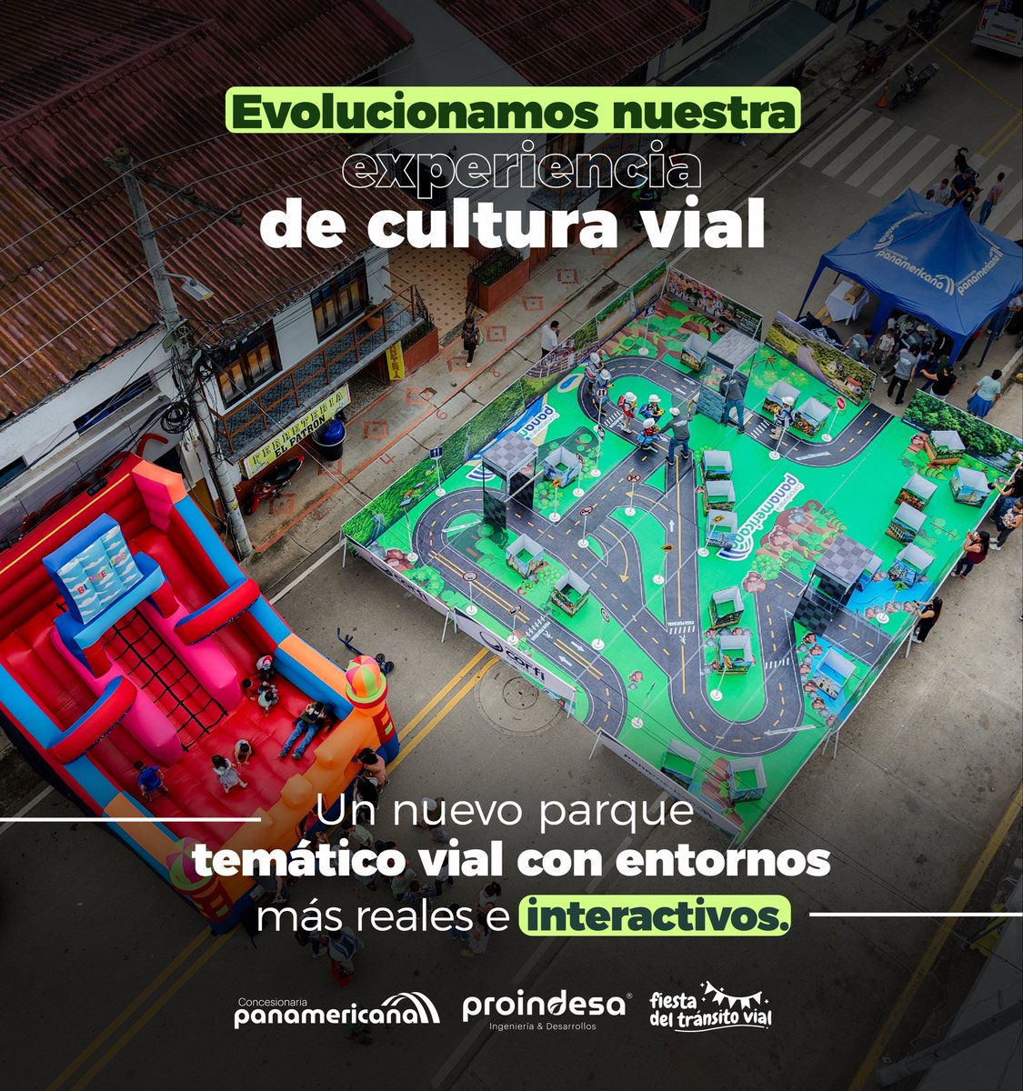ConPanamericana's tweet photo. ✨ La Fiesta del Tránsito Vial se renueva 🚦

Un parque temático más interactivo donde niños y niñas aprenden jugando, asumiendo el rol de peatones, ciclistas, motociclistas y conductores.

🚸 Una experiencia para vivir y aprender la cultura vial.

#FiestaDelTránsitoVial https://t.co/hTW7uuVcFD