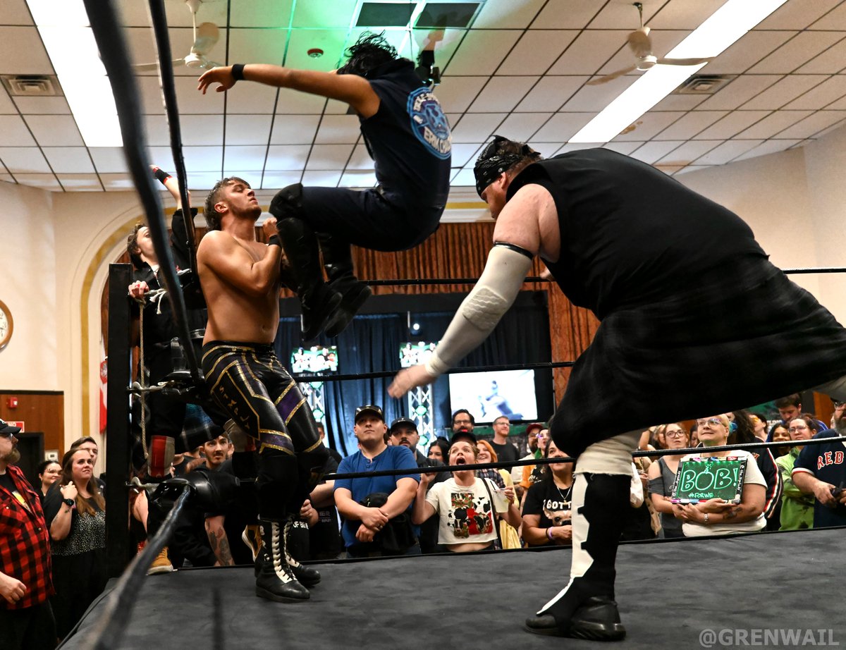 grenwail's tweet photo. 2/3 S05E22 @WrestlingOpen @beyondwrestling
Simply the Best ( @victorious_brg  &amp; @TheOxxAdams ) &amp; @DjPowersWrestle vs B.O.B. ( @RickeyShanePage , @PWHandyman , &amp; @chachawrestles ) https://t.co/ZZrC24kSDb
