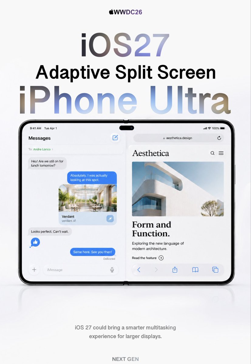 iOS 27 might introduce an adaptive split-screen feature that’s ...