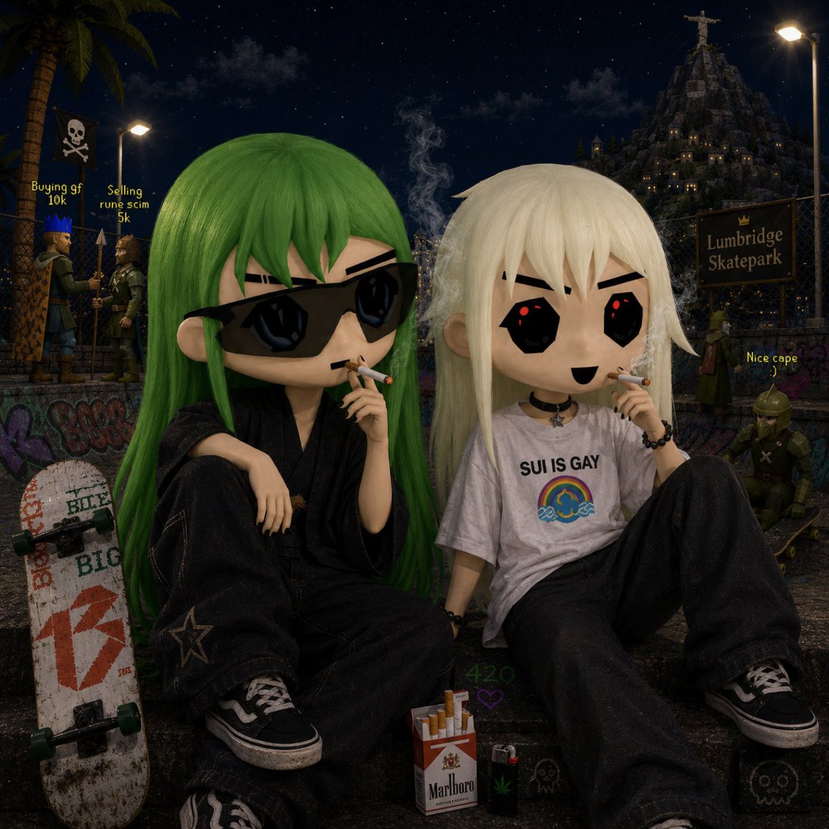 Sleepdotsui's tweet photo. shoutout @creepsandcrawls for always being a real one ✅ 

resilience is a necessary trait that we both possess 🏆 

tx for putting me on @Suimilios twin 💚💛 https://t.co/7WHfIQOG8Y