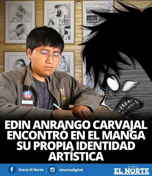 elnorteadiario's tweet photo. #PersonajePositivo | https://t.co/z9PAyFUbEJ Doto Ame es el nombre artístico con el que firma sus trabajos visuales Edin Anrango Carvajal, joven #otavaleño y profesional en #Artes Plásticas, que vio en el #manga su identidad artística y la forma de plasmar sus historias. https://t.co/vVaxX7N85T