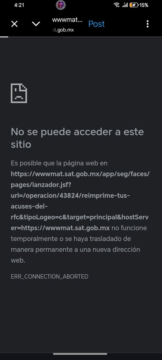 GabrielsarabiaM's tweet photo. @SATMX Si se carga la página pero cuando se intenta acceder para realizar la acción en línea no carga https://t.co/SyIM3ixVb7