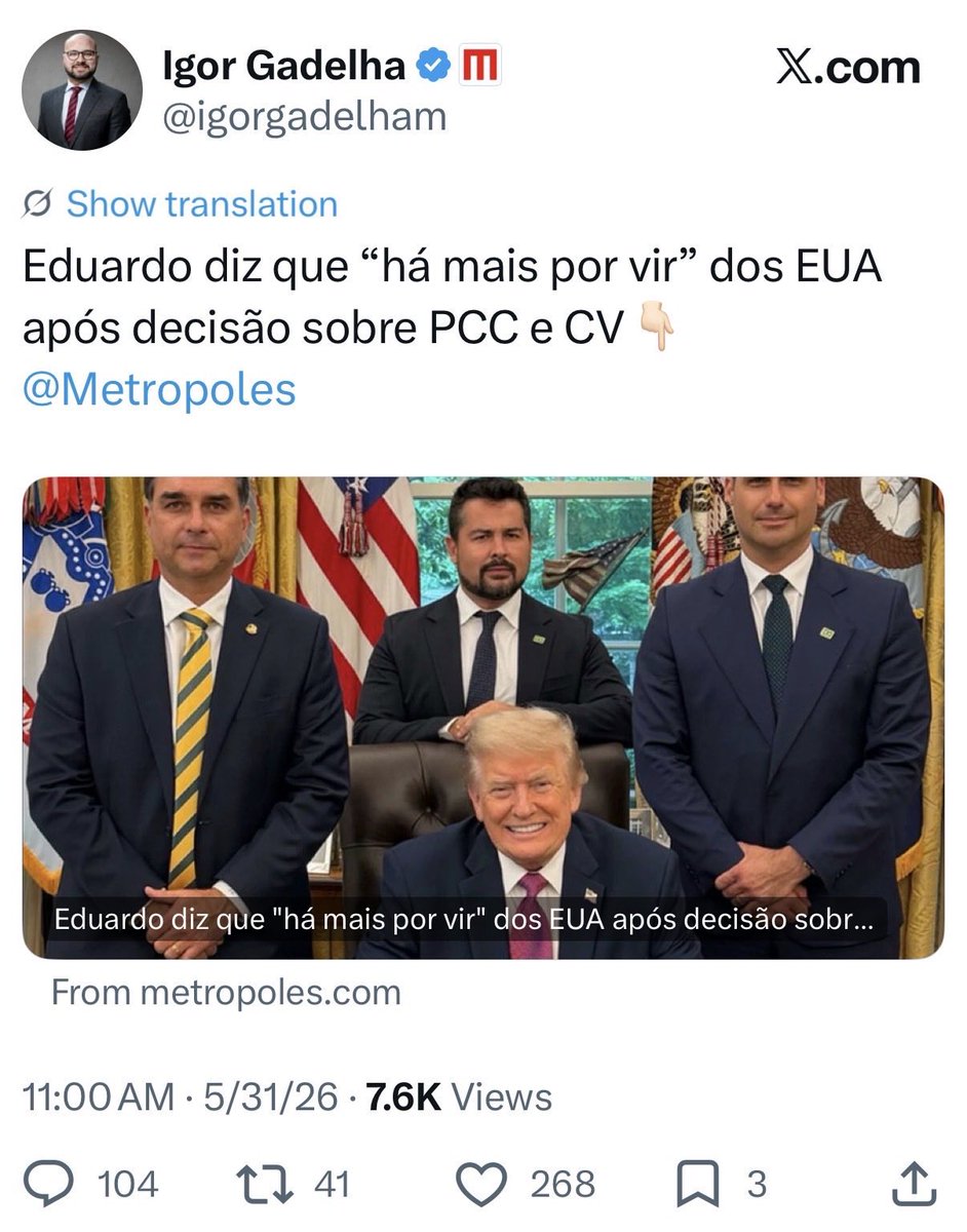 CarlaCalmon26's tweet photo. @lazarorosa25 @AlosioCardoso2 FAMÍLIA BOLSONARO, TRAIDORES DA PÁTRIA https://t.co/X38EExDBYI